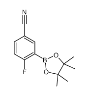 Benzonitrile, 4-fluoro-3-(4,4,5,5-tetramethyl-1,3,2-dioxaborolan-2-yl)- structure