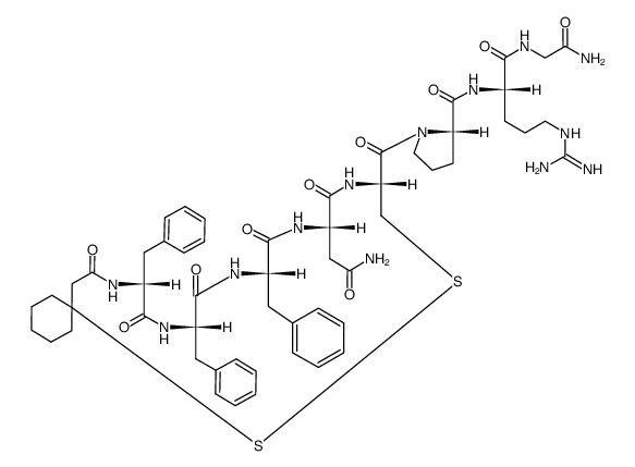 argipressin, d(CH2)5-Phe(2,4)- Structure