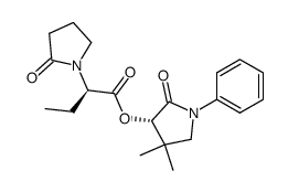 (αR,3S)-4,4-dimethyl-2-oxo-1-phenylpyrrolidin-3-yl 2-(2-oxopyrrolidin-1-yl)butyrate Structure