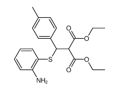 diethyl 2-(((2-aminophenyl)thio)(p-tolyl)methyl)malonate Structure
