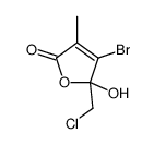 4-bromo-5-(chloromethyl)-5-hydroxy-3-methylfuran-2-one结构式