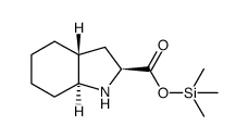 (2S,3aR,7aS)-perhydroindole-2-carboxylic acid trimethyl silyl ester Structure