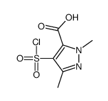 4-chlorosulfonyl-2,5-dimethylpyrazole-3-carboxylic acid Structure