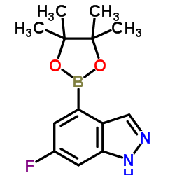 6-fluoro-4-(4,4,5,5-tetramethyl-1,3,2-dioxaborolan-2-yl)-1H-indazole Structure