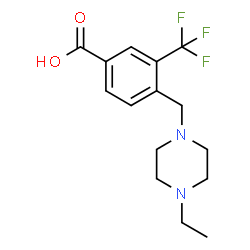 4-[(4-乙基哌嗪-1-基)甲基] -3-(三氟甲基)苯甲酸盐酸盐结构式
