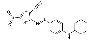 2-[[4-(cyclohexylamino)phenyl]diazenyl]-5-nitrothiophene-3-carbonitrile Structure