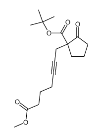 methyl 7-(2-oxo-1-t-butoxycarbonylcyclopentyl)hept-5-ynoate结构式