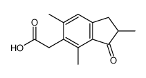 2-(2,4,6-trimethyl-3-oxo-1,2-dihydroinden-5-yl)acetic acid结构式
