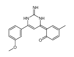 6-[2-amino-4-(3-methoxyphenyl)-1H-pyrimidin-6-ylidene]-4-methylcyclohexa-2,4-dien-1-one结构式
