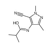 N-(5-cyano-1,3-dimethylpyrazol-4-yl)-2-methylpropanamide结构式