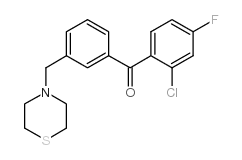 2-CHLORO-4-FLUORO-3'-THIOMORPHOLINOMETHYL BENZOPHENONE结构式