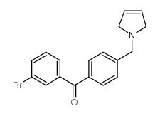 3-BROMO-4'-(3-PYRROLINOMETHYL) BENZOPHENONE结构式
