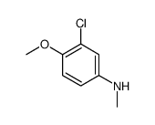 3-氯-4-甲氧基-n-甲基苯胺结构式