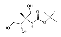 tert-butyl ((3S)-1,3,4-trihydroxy-2-methylbutan-2-yl)carbamate Structure