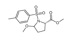 1-<(4-Methylphenyl)sulfonyl>-2-(methoxycarbonyl)-5-methoxypyrrolidine结构式