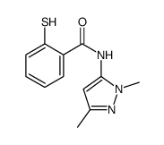 N-(2,5-dimethylpyrazol-3-yl)-2-sulfanylbenzamide结构式