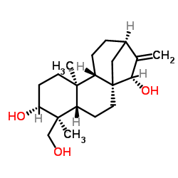 (3ALPHA,4BETA,15ALPHA)-贝壳杉-16-烯-3,15,18-三醇结构式