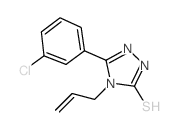 4-烯丙基-5-(3-氯苯基)-4H-1,2,4-噻唑-3-硫醇结构式