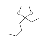 2-butyl-2-ethyl-1,3-dioxolane结构式