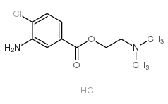 (2-dimethylamino)ethyl 3-amino-4-chlorobenzoate monohydrochloride结构式