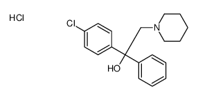 1-(4-chlorophenyl)-1-phenyl-2-piperidin-1-ylethanol,hydrochloride Structure