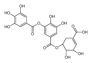 (3R,4R,5R)-5-[3,4-dihydroxy-5-(3,4,5-trihydroxybenzoyl)oxybenzoyl]oxy-3,4-dihydroxycyclohexene-1-carboxylic acid Structure