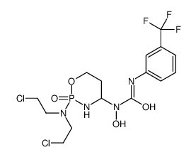 1-[2-[bis(2-chloroethyl)amino]-2-oxo-1,3,2λ5-oxazaphosphinan-4-yl]-1-hydroxy-3-[3-(trifluoromethyl)phenyl]urea Structure