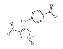 4-nitro-3-(p-nitrophenylamino)-3-thiolene 1,1-dioxide Structure