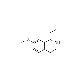 1-Ethyl-7-methoxy-1,2,3,4-tetrahydroisoquinoline Structure