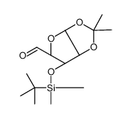 (3aS,5R,6R,6aS)-6-((tert-butyldimethylsilyl)oxy)-2,2-dimethyltetrahydrofuro[2,3-d][1,3]dioxole-5-carbaldehyde结构式