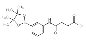 4-氧代-4-((3-(4,4,5,5-四甲基-1,3,2-二氧硼杂环戊烷-2-基)苯基)氨基)丁酸结构式
