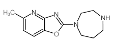 2-(1,4-二氮杂环庚烷-1-基)-5-甲基[1,3]噁唑并[4,5-b]吡啶结构式