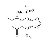 4-Methoxy-7-methyl-5-oxo-5H-furo[3,2-g]chromene-9-sulfonic acid amide结构式