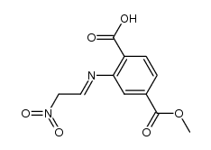 2-(2-nitro-ethylidenamino)-terephthalic acid-4-methyl ester Structure