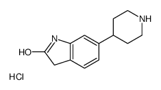 6-piperidin-4-yl-1,3-dihydroindol-2-one,hydrochloride Structure
