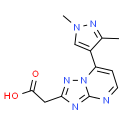 2-[7-(1,3-Dimethylpyrazol-4-yl)-[1,2,4]triazolo[1,5-a]pyrimidin-2-yl]acetic acid结构式