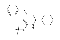 (R,S)-[1-cyclohexyl-4-(3-pyridinyl)butyl]carbamic acid 1,1-dimethylethyl ester结构式