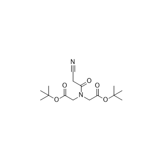 2,2'-((2-氰基乙酰基)氮杂二基)二乙酸二叔丁酯结构式