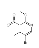5-溴-2-乙氧基-4-甲基-3-硝基吡啶结构式