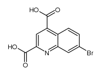 7-bromoquinoline-2,4-dicarboxylic acid结构式