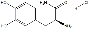 (S)-2-氨基-3-(3,4-二羟基苯基)丙酰胺盐酸盐结构式