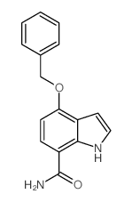 4-(苄氧基)-1H-吲哚-7-羧酰胺结构式