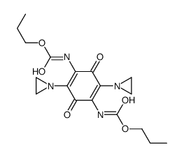 (2,5-Bis(1-aziridinyl)-3,6-dioxo-1,4-cyclohexadiene-1,4-diyl)biscarbam ic acid, dipropyl ester Structure