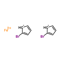 Iron(2+) bis(2-bromo-2,4-cyclopentadienide) Structure