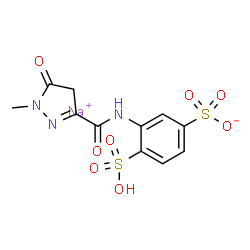 3-[[(1-Methyl-5-oxo-2-pyrazolin-3-yl)carbonyl]amino]-4-(hydroxysulfonyl)benzenesulfonic acid sodium salt Structure