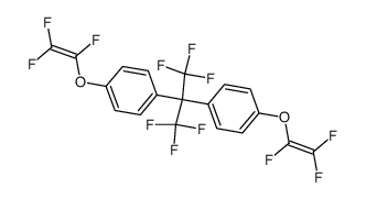 2,2-bis(4-trifluorovinyloxyphenyl)-1,1,1,3,3,3-hexafluoropropane结构式