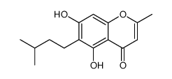 2-Methyl-6-isopentyl-5,7-dihydroxychromone Structure