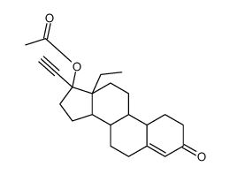 (8R,9S,10R,13S,14S,17R)-13-Ethyl-17-ethynyl-3-oxo-2,3,6,7,8,9,10, 11,12,13,14,15,16,17-tetradecahydro-1H-cyclopenta[a]phenanthren-1 7-yl acetate (non-preferred name) Structure