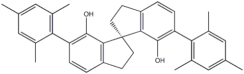 (R)-2,2',3,3'-Tetrahydro-6,6'-bis(2,4,6-trimethylphenyl)-1,1'-spirobi[1H-indene]-7,7'-diol Structure