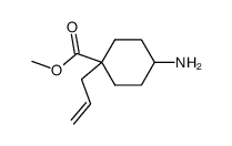 Cyclohexanecarboxylic acid, 4-amino-1-(2-propenyl)-, methyl ester (9CI) Structure